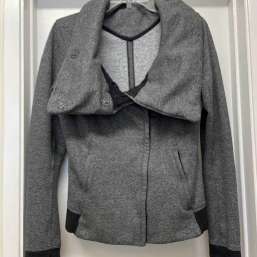 Lululemon Karmacollected Specled Black Zip Snap Jacket - Picture 8 of 15